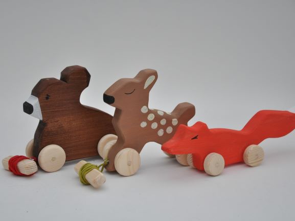 Attīstošās Koka Rotaļlietas - Pasakas Varonis: Rūda Lapsa no 1 gadu vecam bērnam. Tikai Barin.lv internet veikalā.