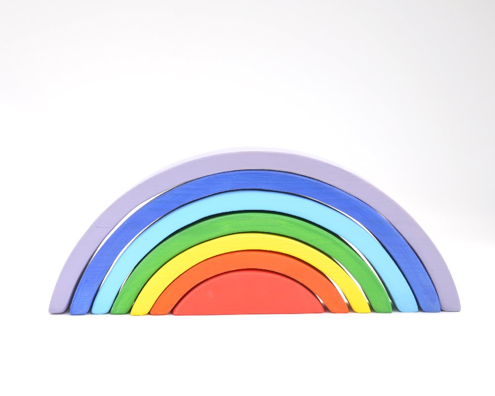 Rotaļlietas berņiem pirkt internetā Barin.lv veikalā ar piegādi mājās! Dubultā Koka Varavīksnes Barin XL lielā izmerā koka piramīda Jūsu Mazuļa Montesori attīstošām nodarbībām un izklaidei!