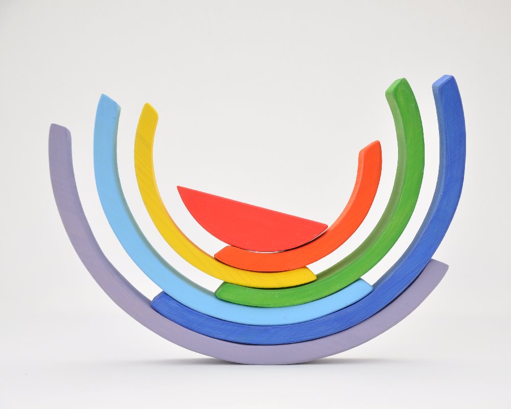 Rotaļlietas berņiem pirkt internetā Barin.lv veikalā ar piegādi mājās! Dubultā Koka Varavīksnes Barin XL lielā izmerā koka piramīda Jūsu Mazuļa Montesori attīstošām nodarbībām un izklaidei!