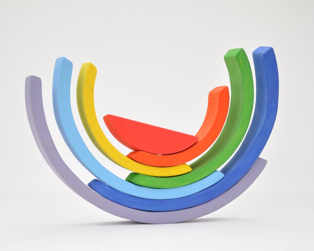 Rotaļlietas berņiem pirkt internetā Barin.lv veikalā ar piegādi mājās! Dubultā Koka Varavīksnes Barin XL lielā izmerā koka piramīda Jūsu Mazuļa Montesori attīstošām nodarbībām un izklaidei!