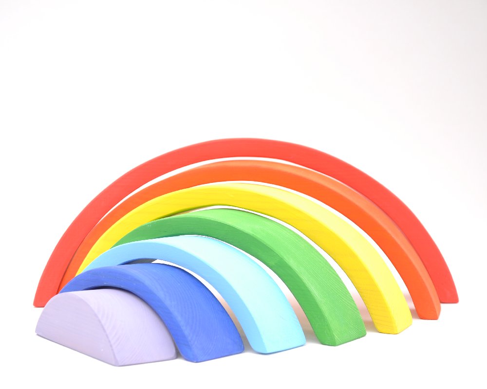 Koka Varavīksne pirkt online Barin.lv veikalā ar piegādi. Koka Varavīksnes Barin XL lielā izmerā koka rotaļlietas Jūsu Mazuļa Montesori attīstošām nodarbībām un izklaidei!