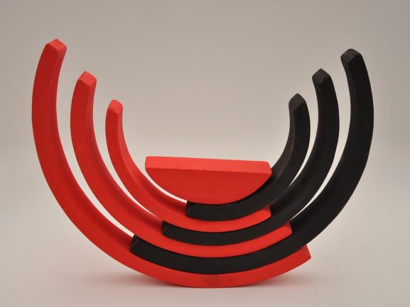 Pērc online ar piegādi mājās! Barin Koka Varavīksne Monochrome: Melnā un Sarkanā krāsā, XL lielā izmerā piramīda Jūsu Mazuļa attīstošām Montessori nodarbībam