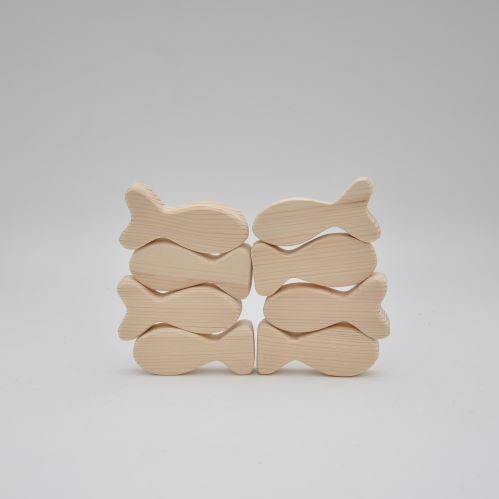 Eko koka attīstošās kluči Zivju Balansir - Starta Komplekts no 8 gb. - koka klucīši bērniem no 12m + attīstošās spēles motorikas attīstībai no Barin.lv internet veikala.