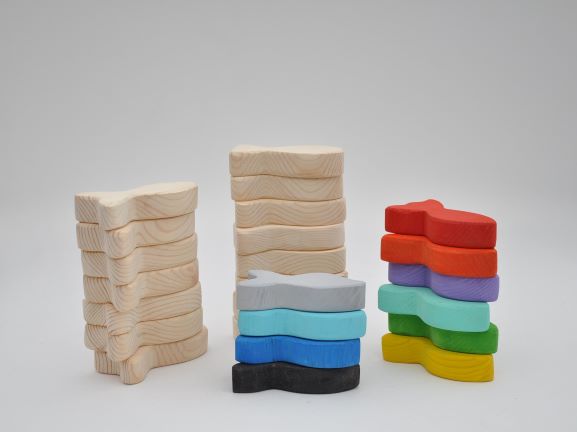 Attīstošās spēles bērniem koka kluči Zivju Balansir rotaļlietas pirkt Barin.lv veikalā ar piegādi