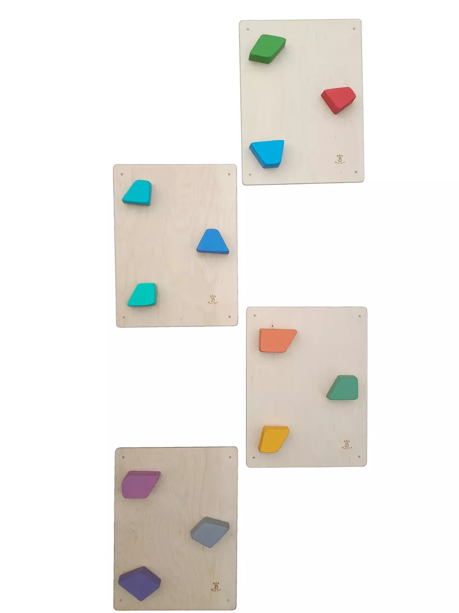 Kāpšanas siena bērniem Rocks – 4‑in‑1 paneļi bērnu istabai, variētā izvietojumā